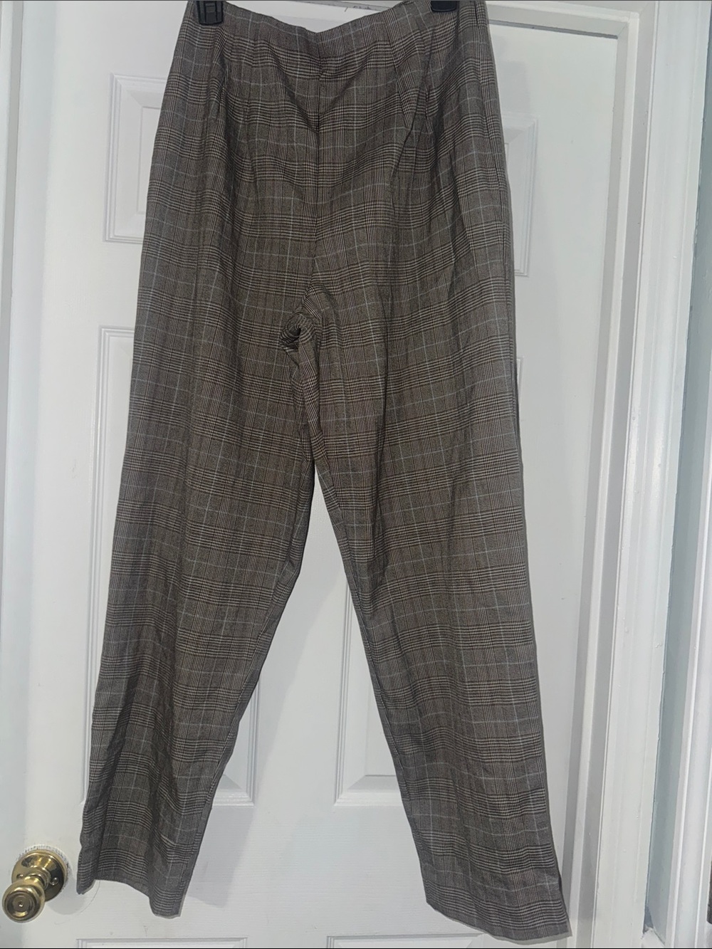 Briggs New York Gray-Brown Plaid Dress Pants